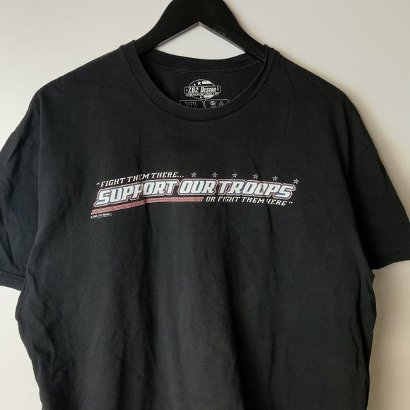 2006 Vintage Support Our Troops T Shirt Y2K Black XL Extra Large Graphic Tee - Picture 15 of 16